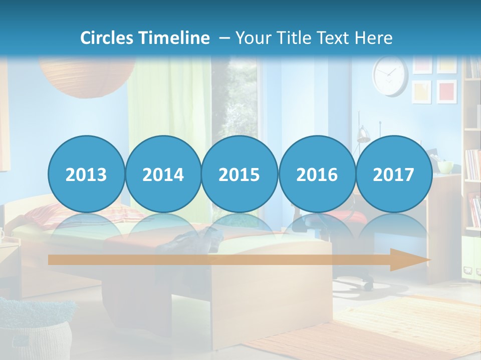 Interior Modern Clock PowerPoint Template