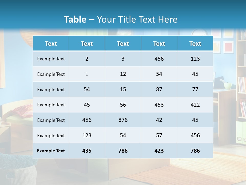 Interior Modern Clock PowerPoint Template