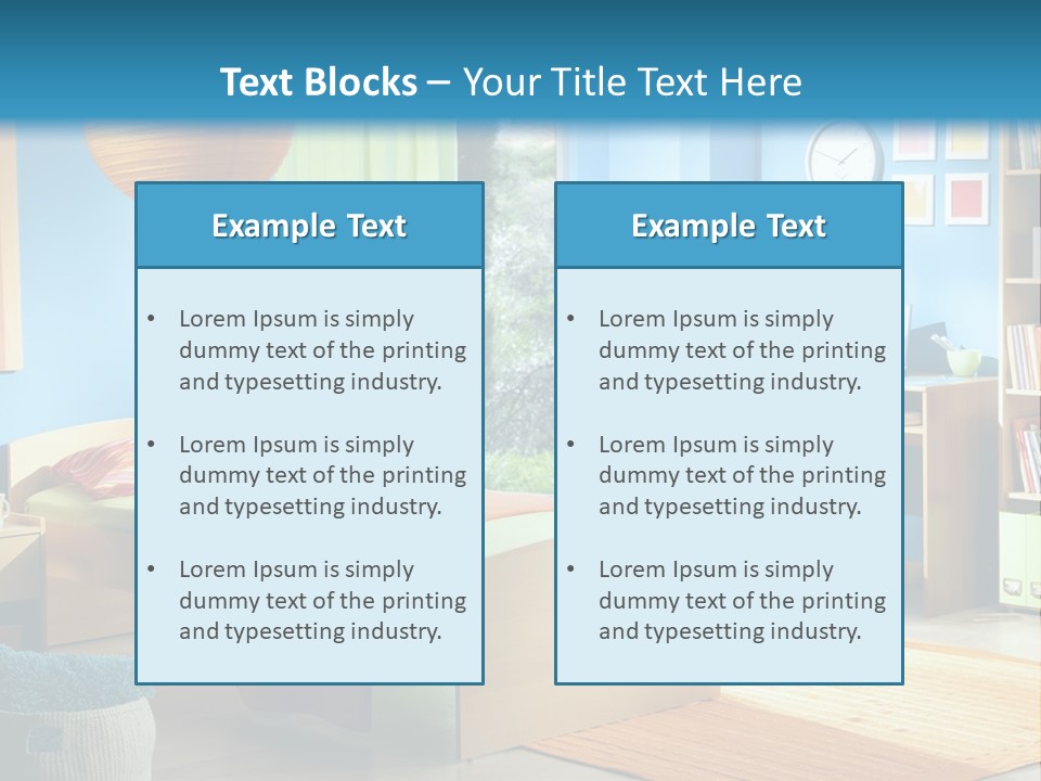 Interior Modern Clock PowerPoint Template