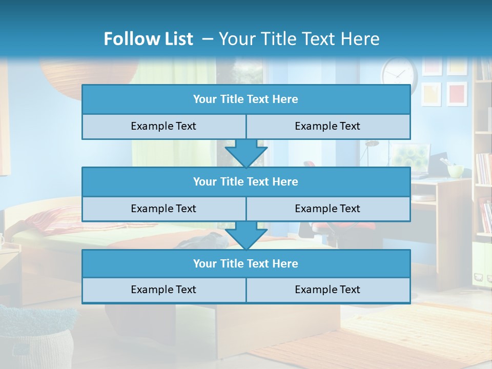 Interior Modern Clock PowerPoint Template