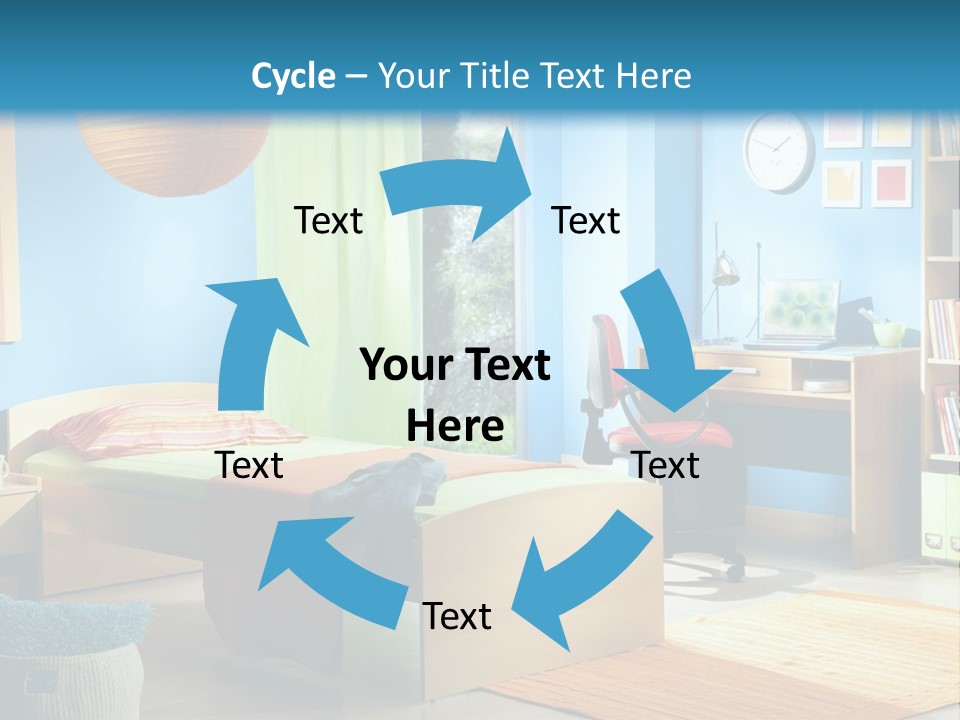 Interior Modern Clock PowerPoint Template