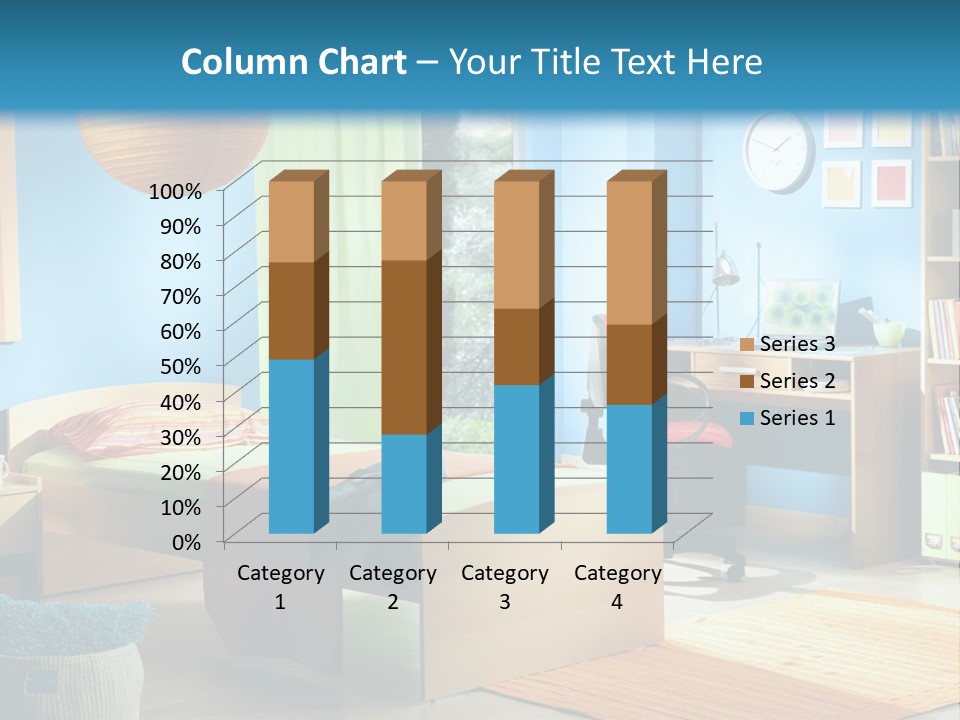 Interior Modern Clock PowerPoint Template