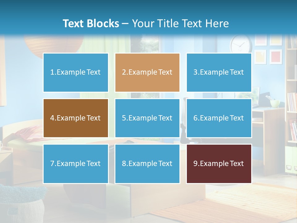 Interior Modern Clock PowerPoint Template