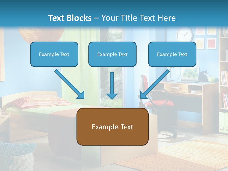 Interior Modern Clock PowerPoint Template