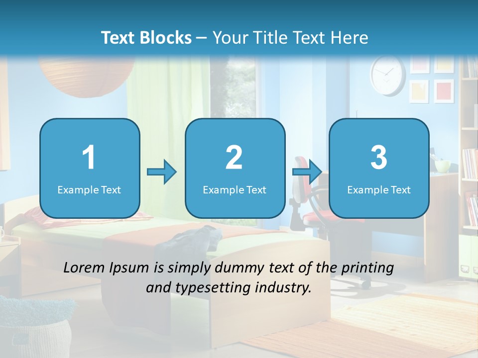 Interior Modern Clock PowerPoint Template