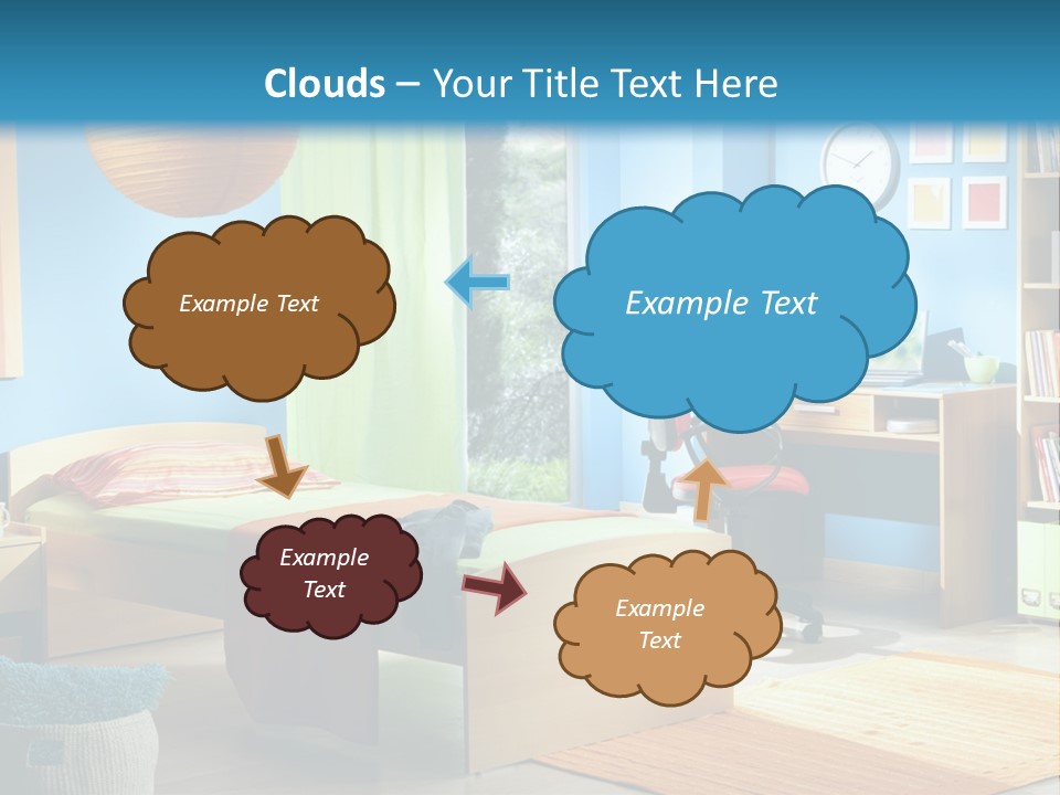 Interior Modern Clock PowerPoint Template