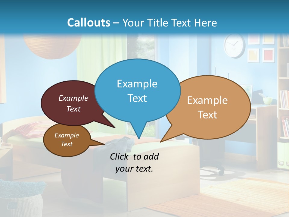 Interior Modern Clock PowerPoint Template
