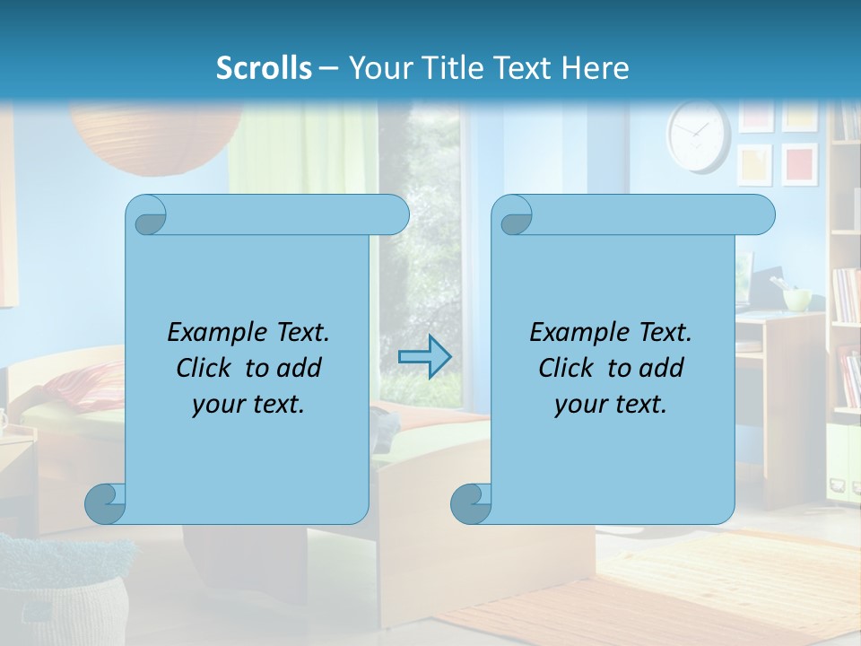 Interior Modern Clock PowerPoint Template