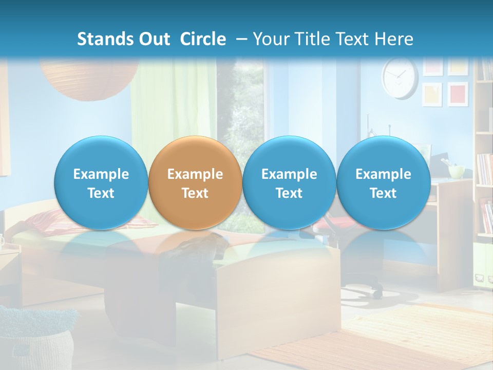 Interior Modern Clock PowerPoint Template