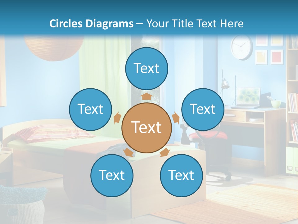 Interior Modern Clock PowerPoint Template