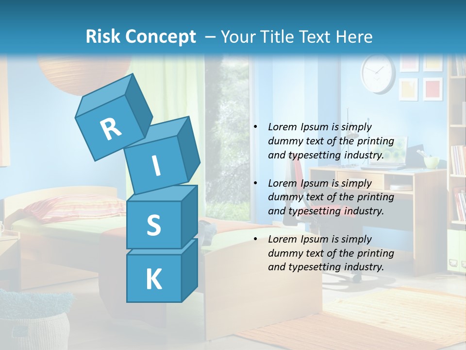 Interior Modern Clock PowerPoint Template