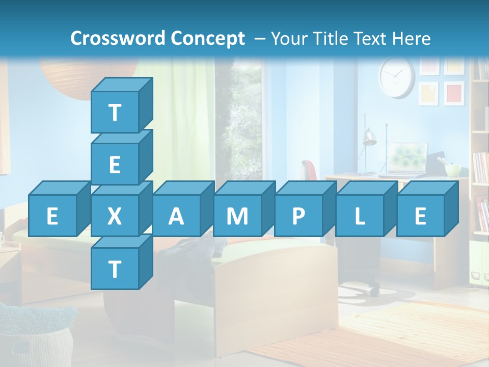 Interior Modern Clock PowerPoint Template
