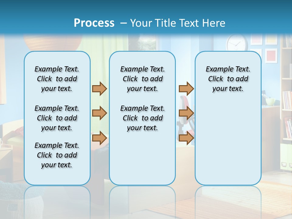 Interior Modern Clock PowerPoint Template