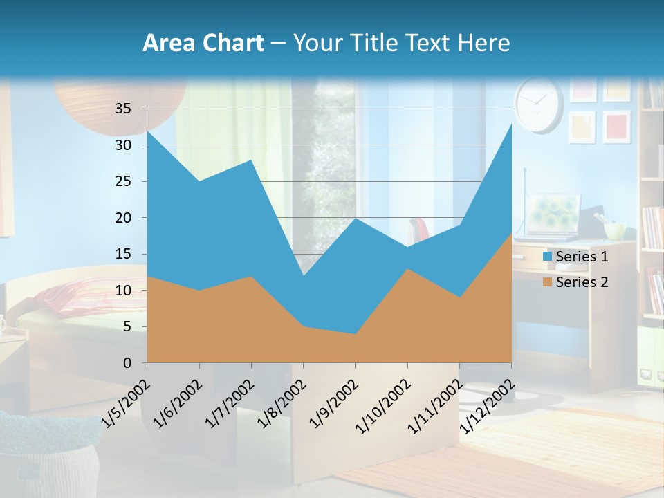 Interior Modern Clock PowerPoint Template