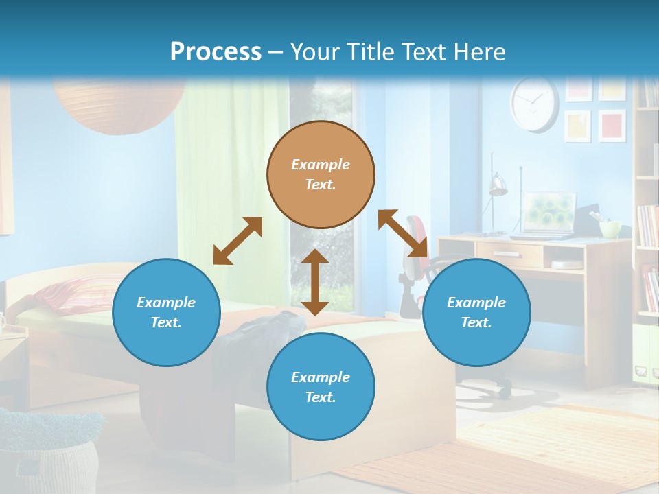 Interior Modern Clock PowerPoint Template