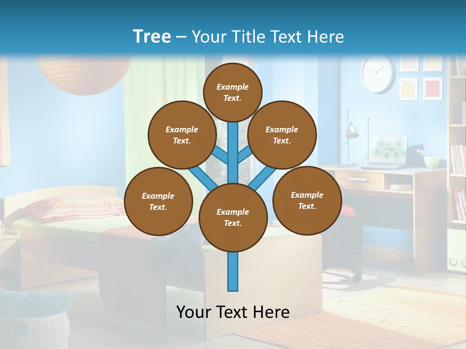 Interior Modern Clock PowerPoint Template