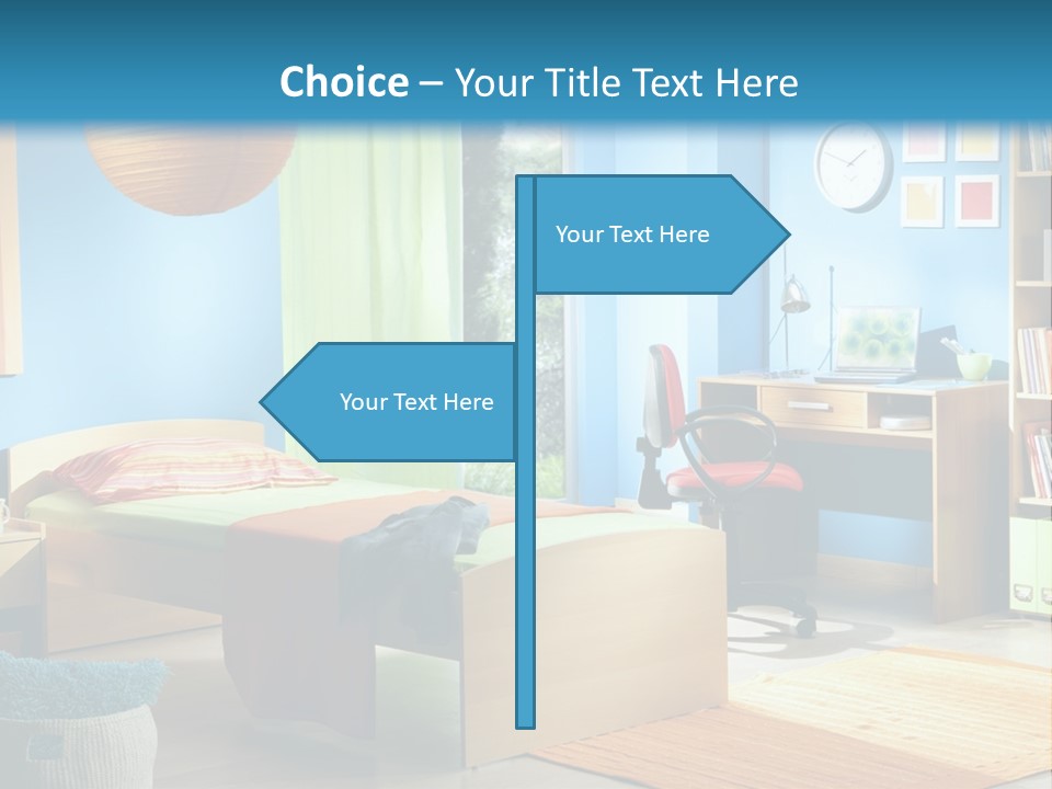Interior Modern Clock PowerPoint Template