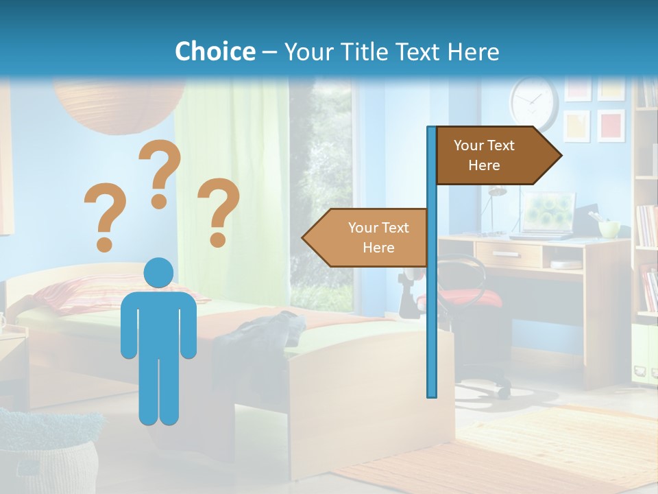 Interior Modern Clock PowerPoint Template