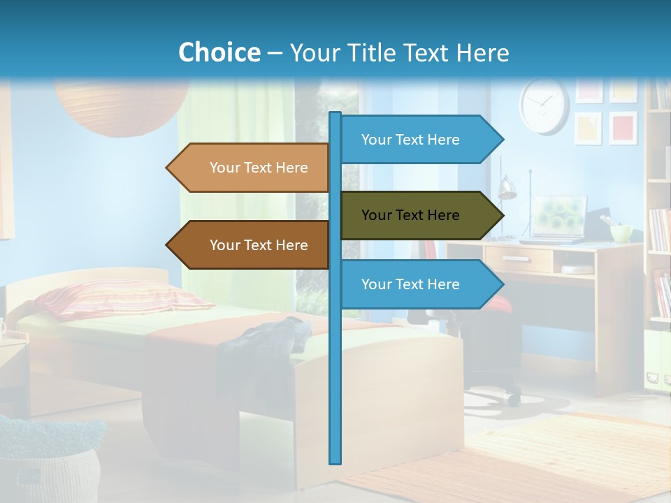 Interior Modern Clock PowerPoint Template