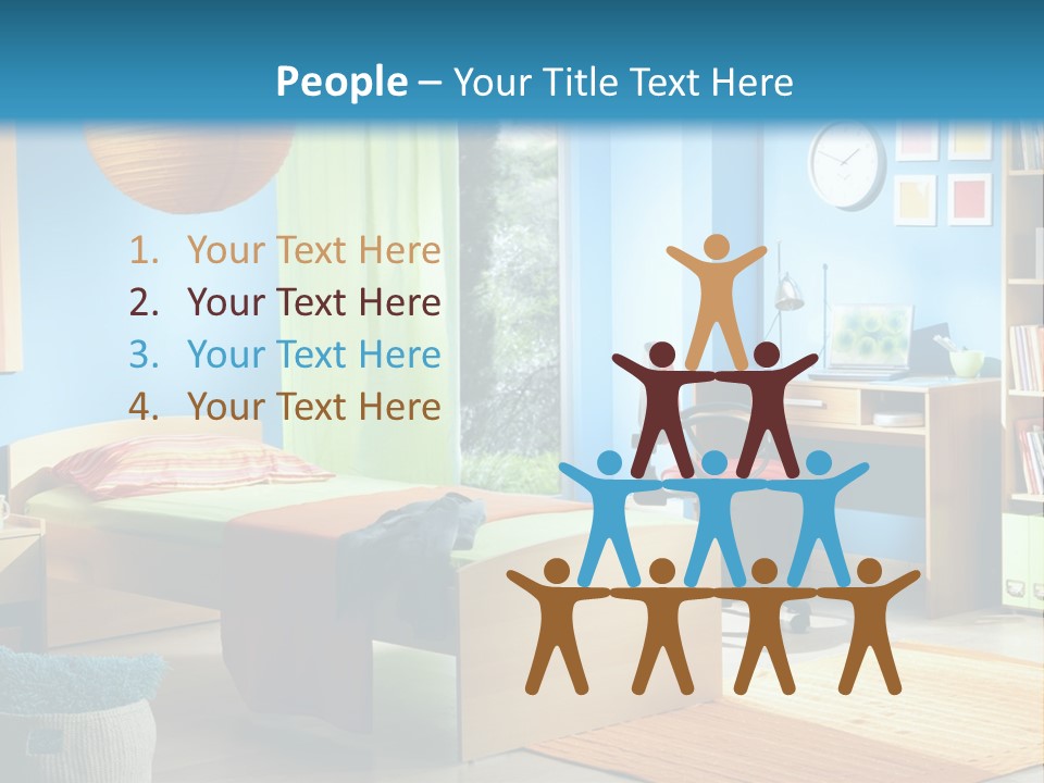 Interior Modern Clock PowerPoint Template