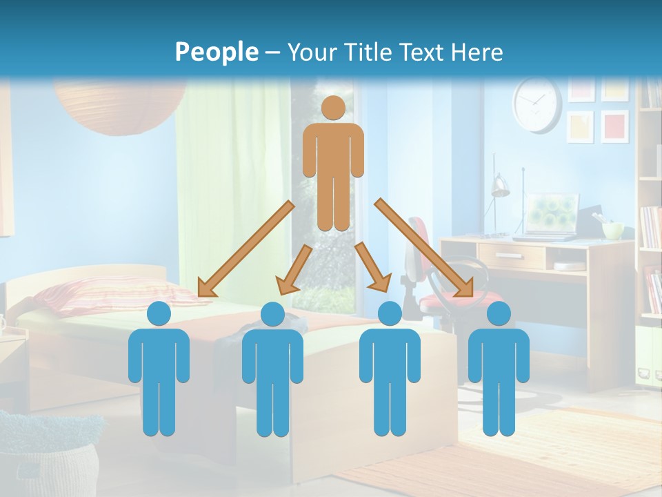 Interior Modern Clock PowerPoint Template