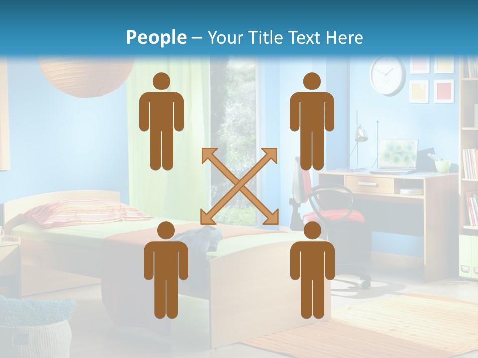 Interior Modern Clock PowerPoint Template