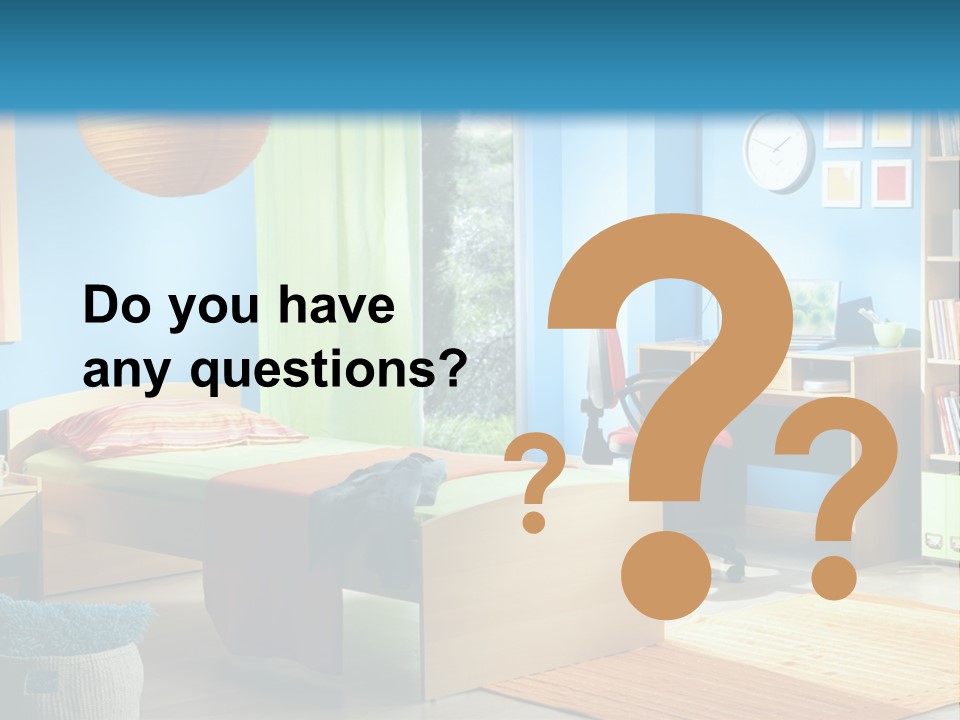 Interior Modern Clock PowerPoint Template