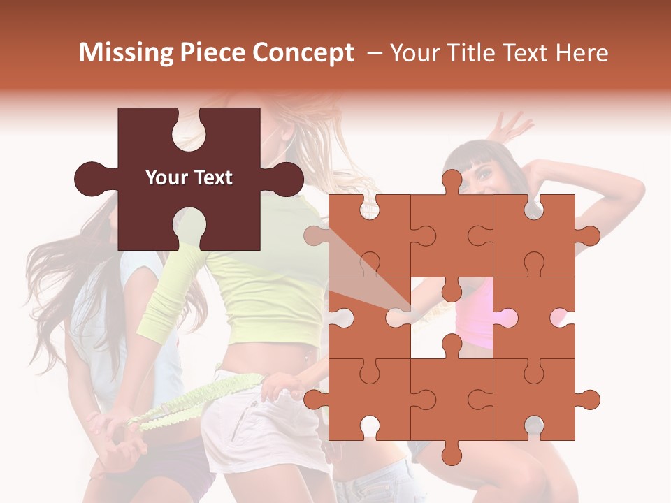 A Group Of Young Women Are Dancing Together PowerPoint Template