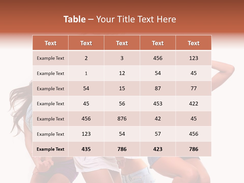 A Group Of Young Women Are Dancing Together PowerPoint Template