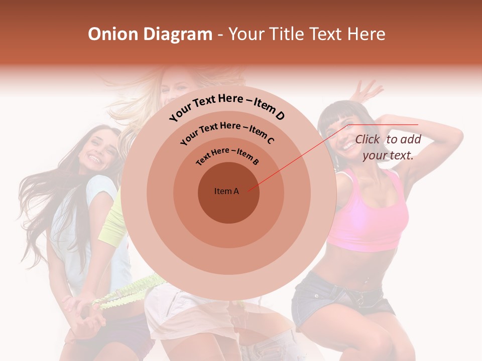 A Group Of Young Women Are Dancing Together PowerPoint Template