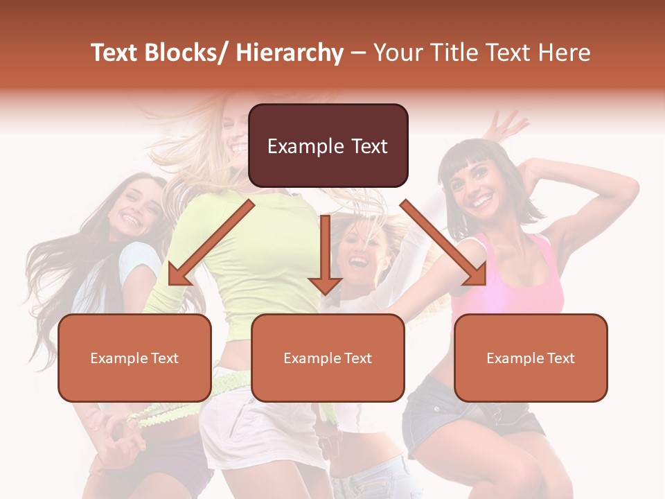 A Group Of Young Women Are Dancing Together PowerPoint Template