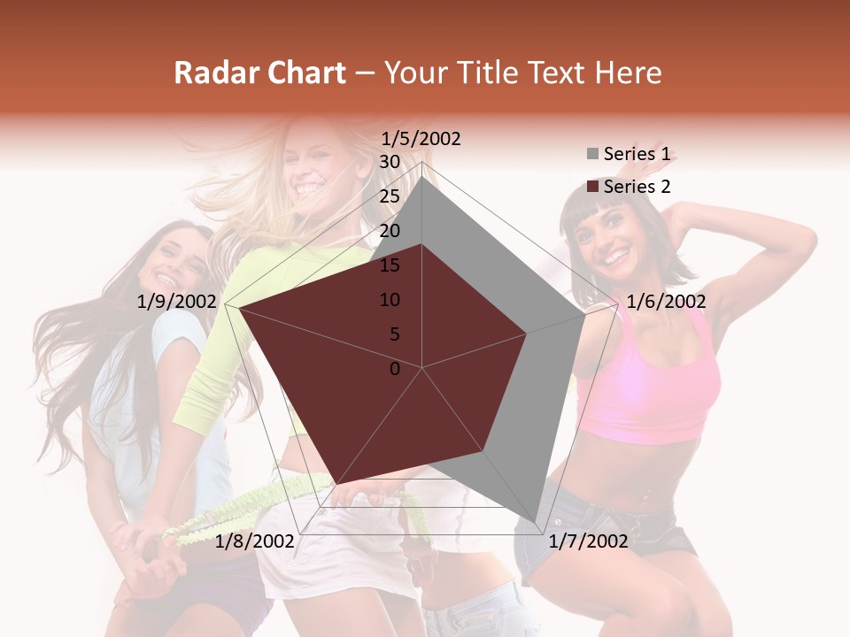 A Group Of Young Women Are Dancing Together PowerPoint Template