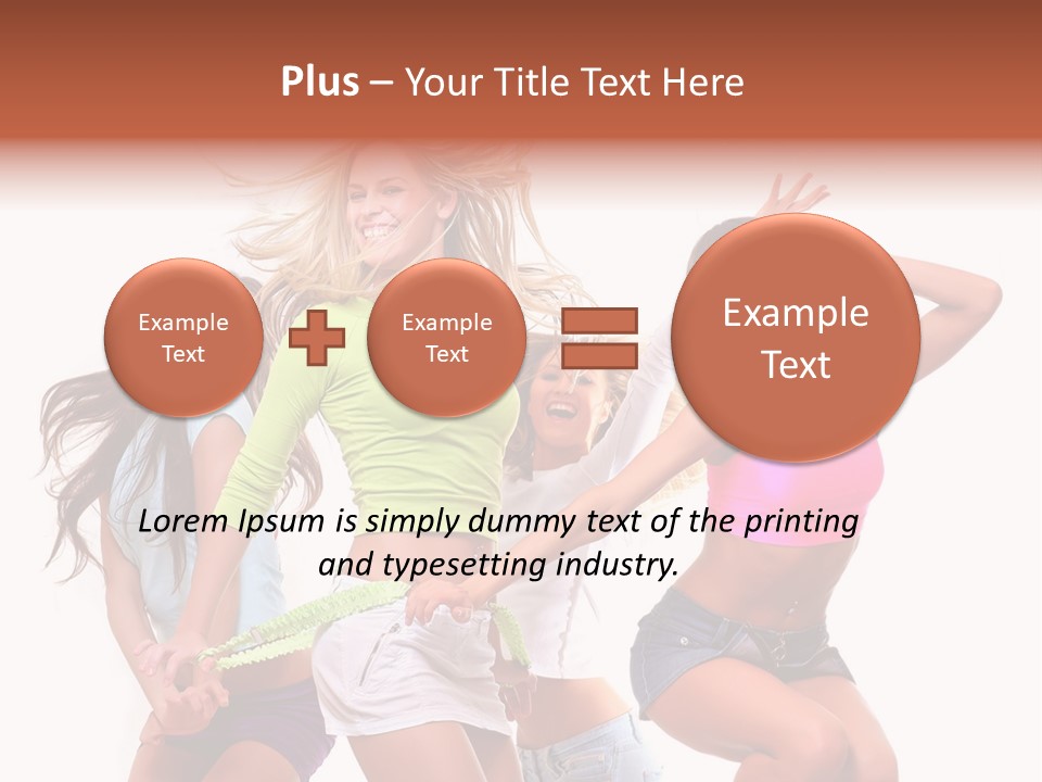 A Group Of Young Women Are Dancing Together PowerPoint Template
