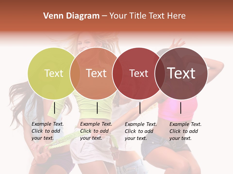 A Group Of Young Women Are Dancing Together PowerPoint Template