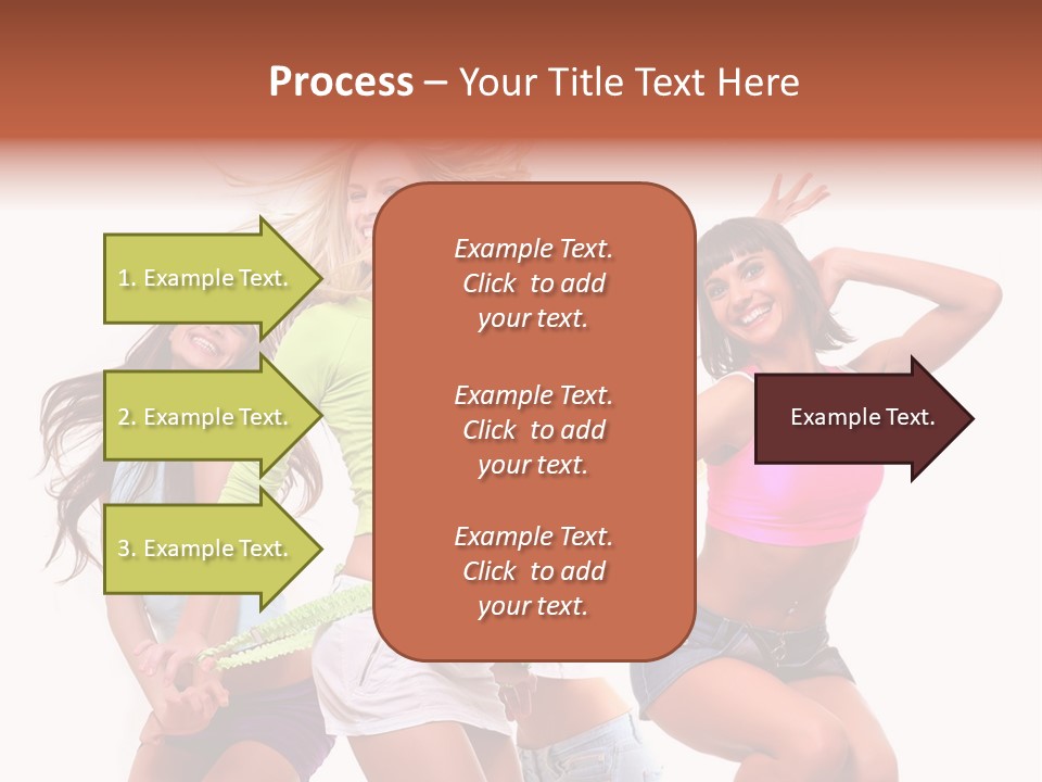 A Group Of Young Women Are Dancing Together PowerPoint Template