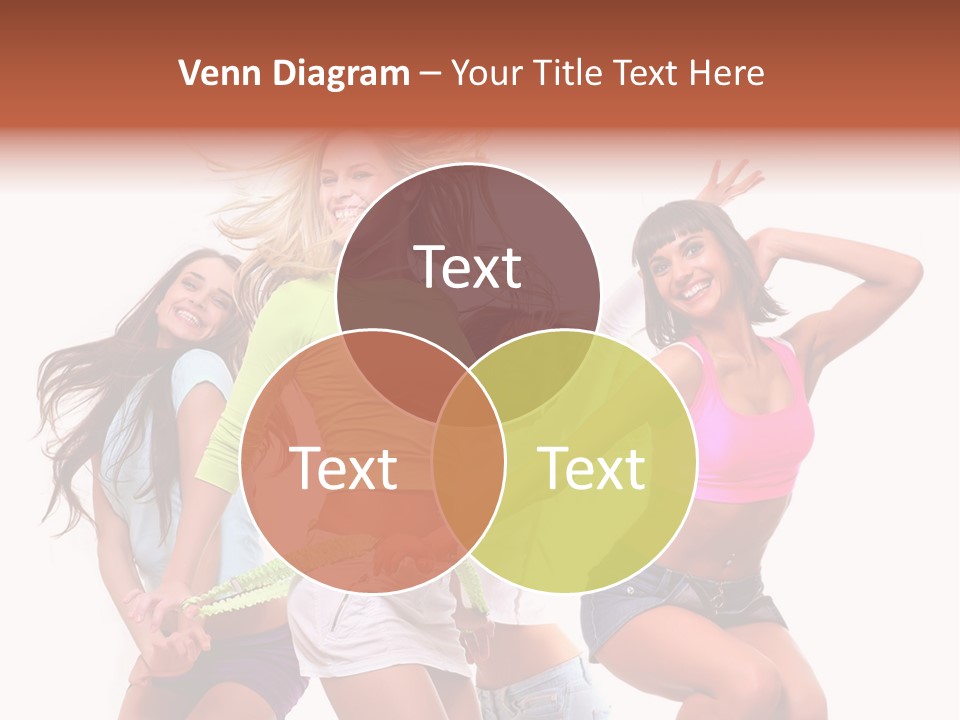 A Group Of Young Women Are Dancing Together PowerPoint Template
