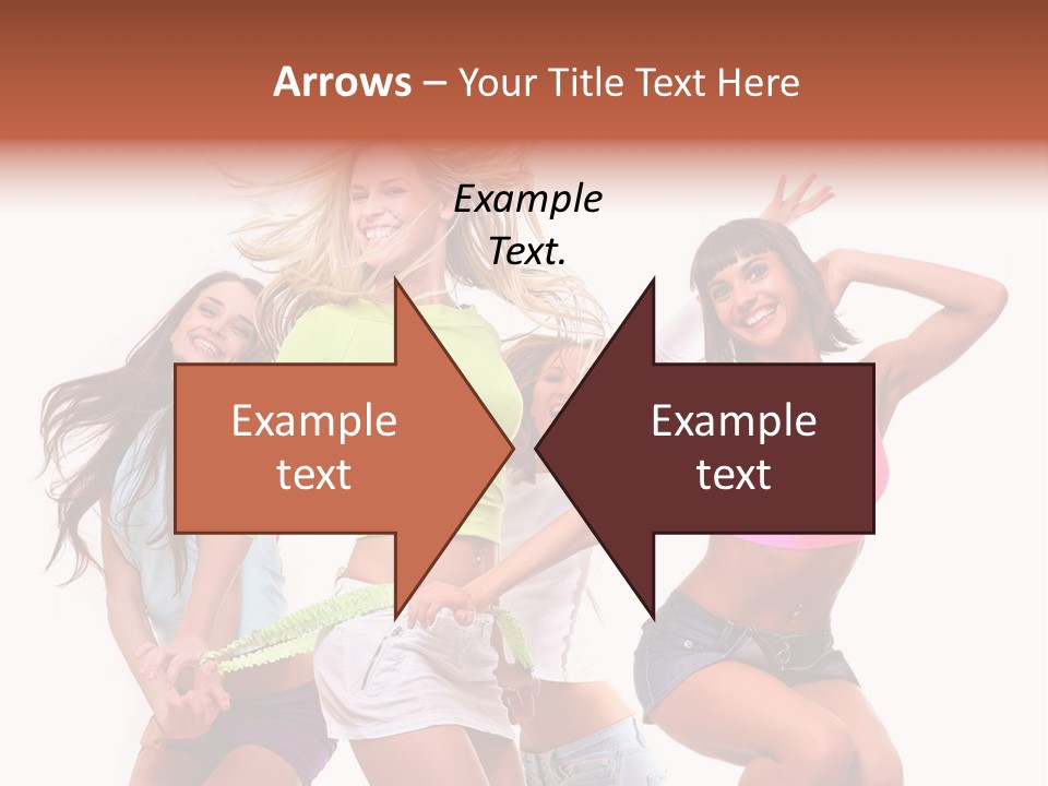 A Group Of Young Women Are Dancing Together PowerPoint Template