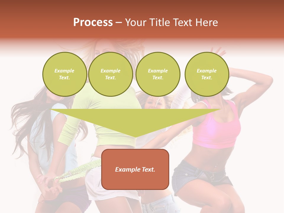 A Group Of Young Women Are Dancing Together PowerPoint Template