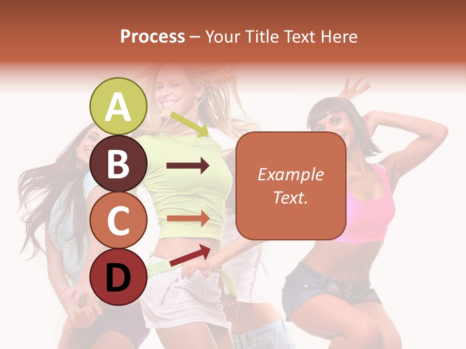 A Group Of Young Women Are Dancing Together PowerPoint Template