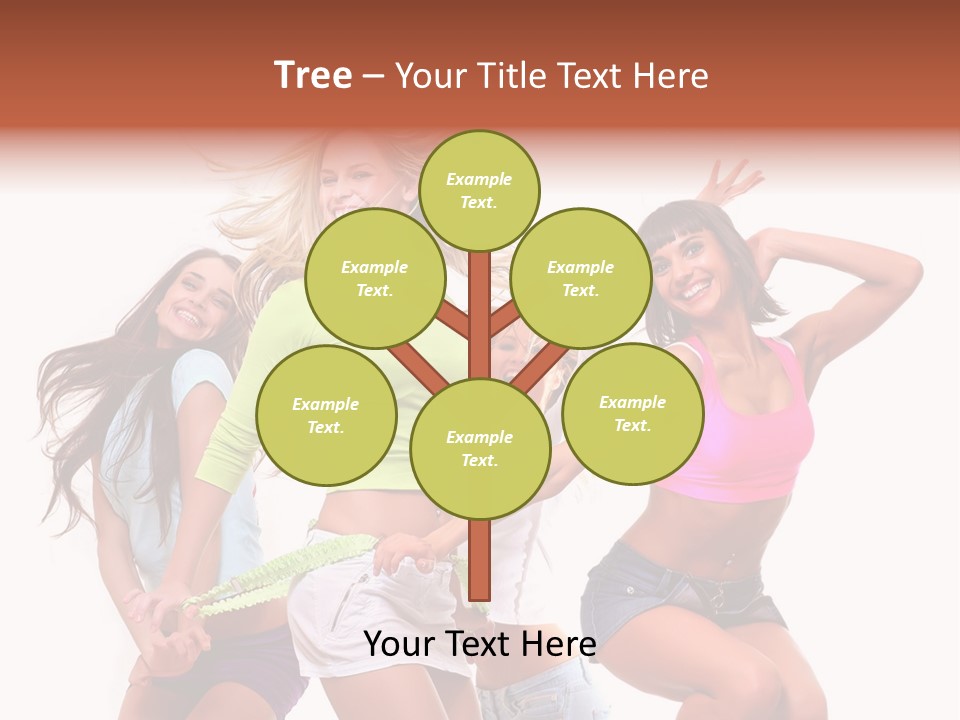 A Group Of Young Women Are Dancing Together PowerPoint Template