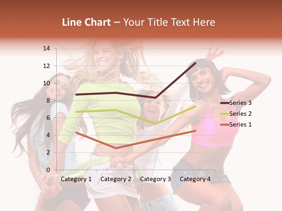 A Group Of Young Women Are Dancing Together PowerPoint Template