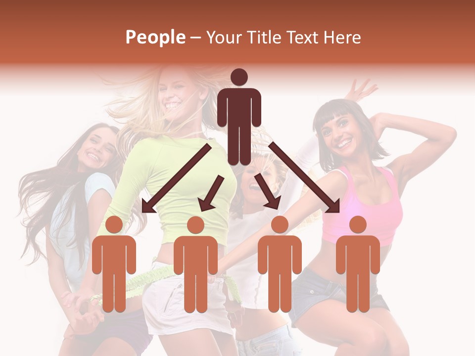 A Group Of Young Women Are Dancing Together PowerPoint Template