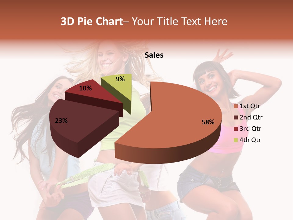 A Group Of Young Women Are Dancing Together PowerPoint Template