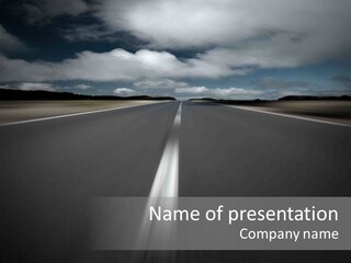 Vehicle Road Speedway PowerPoint Template