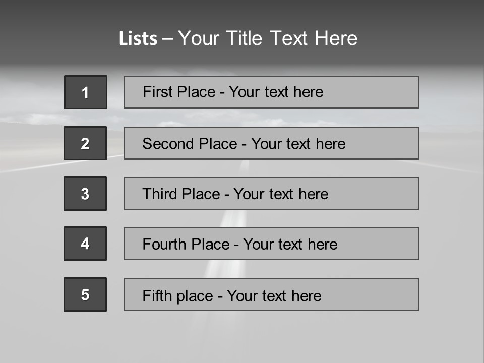 Vehicle Road Speedway PowerPoint Template