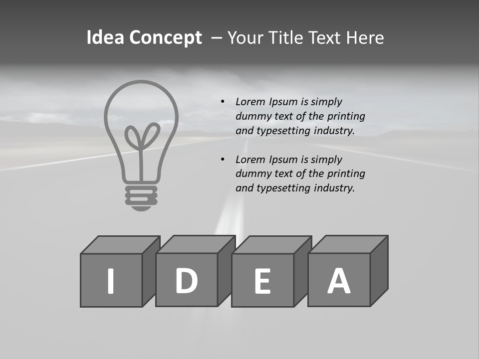 Vehicle Road Speedway PowerPoint Template