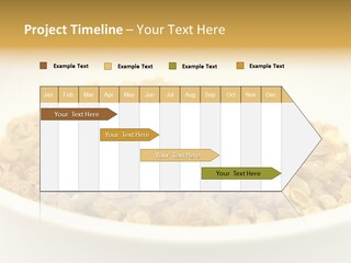 A White Bowl Filled With Cereal On Top Of A Table PowerPoint Template