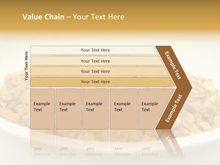 A White Bowl Filled With Cereal On Top Of A Table PowerPoint Template