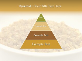 A White Bowl Filled With Cereal On Top Of A Table PowerPoint Template