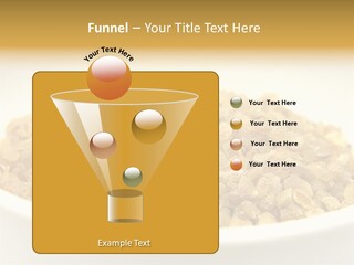 A White Bowl Filled With Cereal On Top Of A Table PowerPoint Template